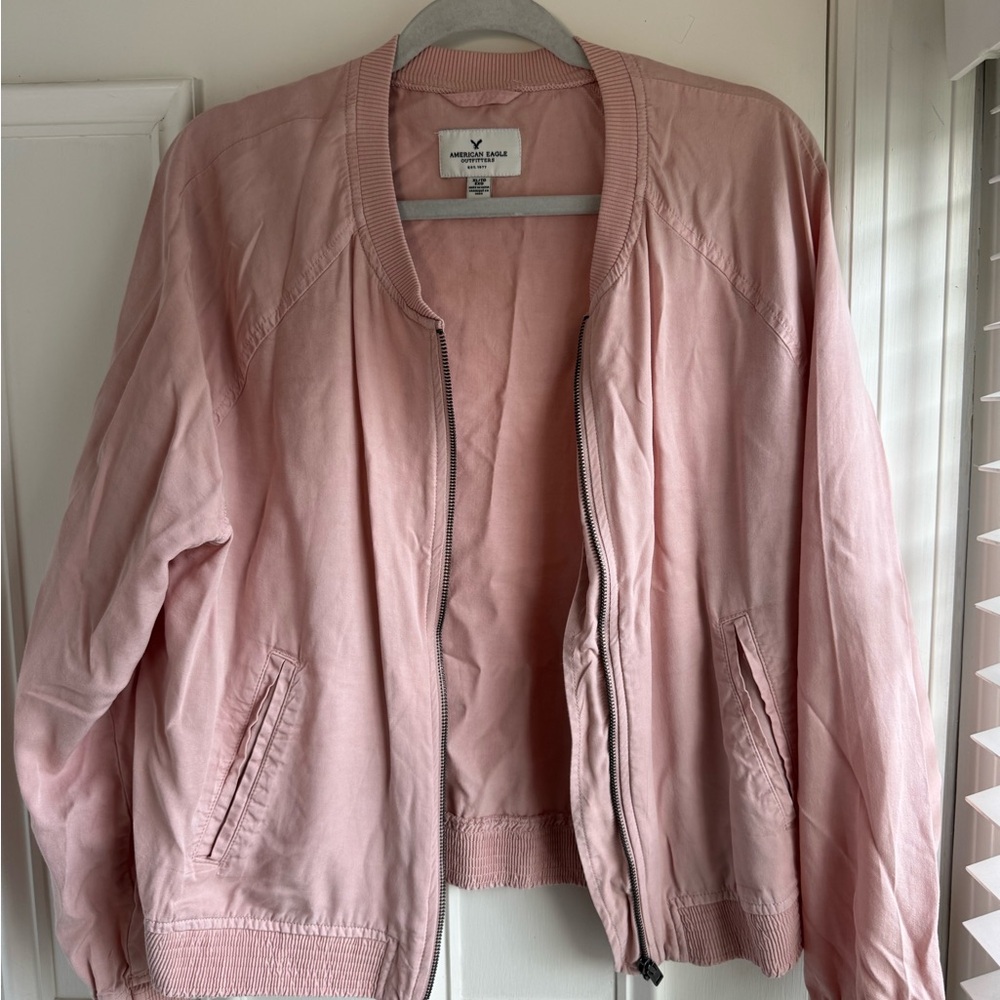 American Eagle Outfitters Blush Bomber Jacket